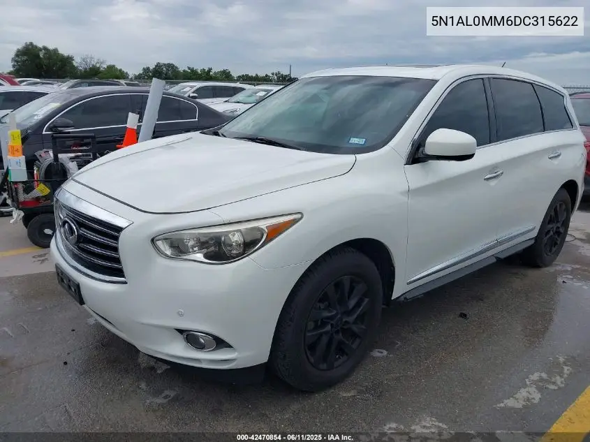 2013 Infiniti Jx35 VIN: 5N1AL0MM6DC315622 Lot: 42470854