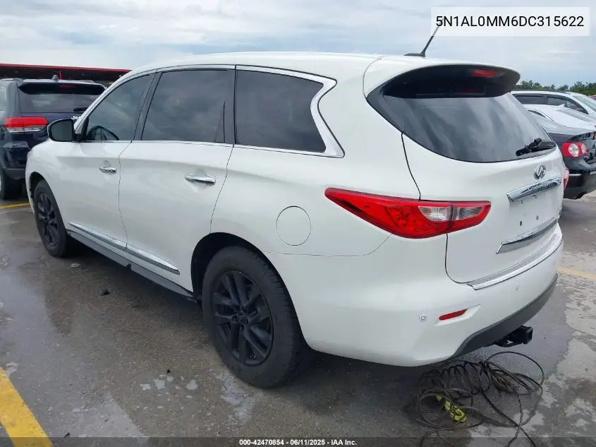 2013 Infiniti Jx35 VIN: 5N1AL0MM6DC315622 Lot: 42470854