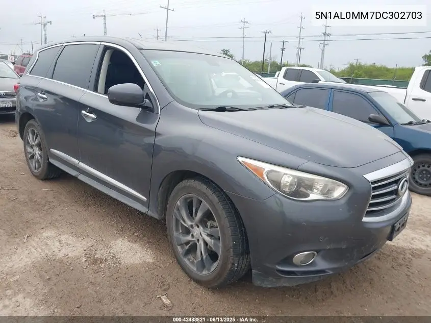 2013 Infiniti Jx35 VIN: 5N1AL0MM7DC302703 Lot: 42488821