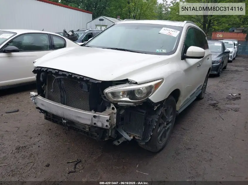 2013 Infiniti Jx35 VIN: 5N1AL0MM8DC314116 Lot: 42513447