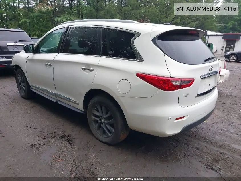 2013 Infiniti Jx35 VIN: 5N1AL0MM8DC314116 Lot: 42513447