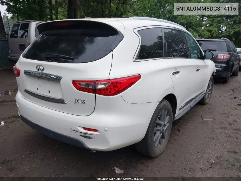 2013 Infiniti Jx35 VIN: 5N1AL0MM8DC314116 Lot: 42513447