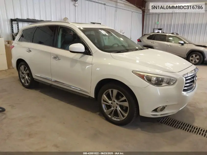 2013 Infiniti Jx35 VIN: 5N1AL0MM8DC316786 Lot: 42551522