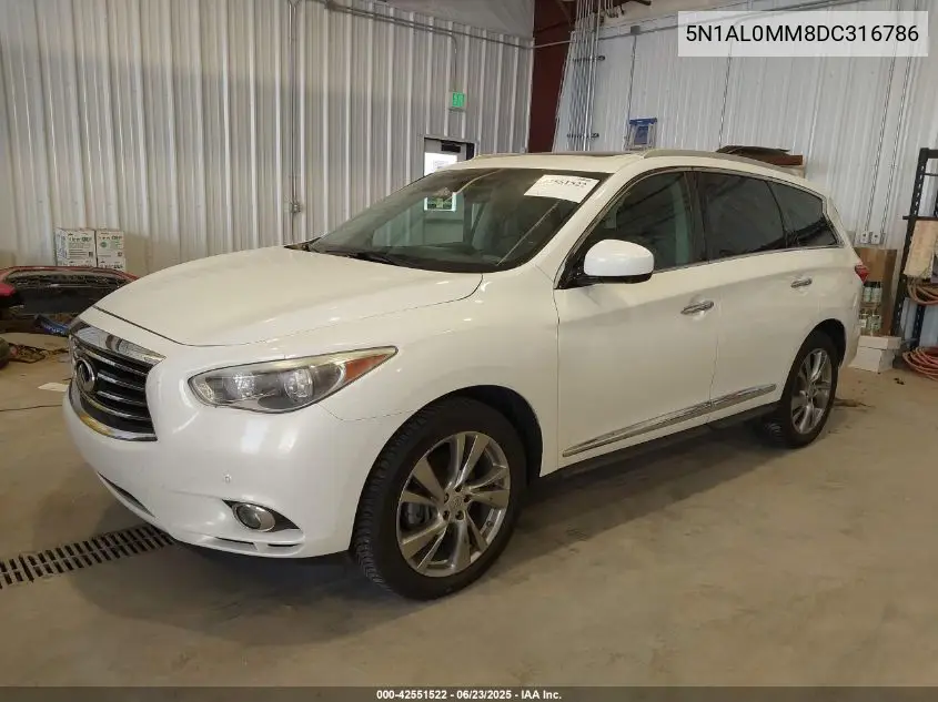 2013 Infiniti Jx35 VIN: 5N1AL0MM8DC316786 Lot: 42551522