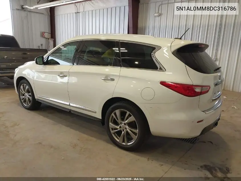 2013 Infiniti Jx35 VIN: 5N1AL0MM8DC316786 Lot: 42551522