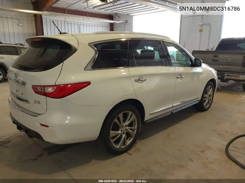 2013 Infiniti Jx35 VIN: 5N1AL0MM8DC316786 Lot: 42551522