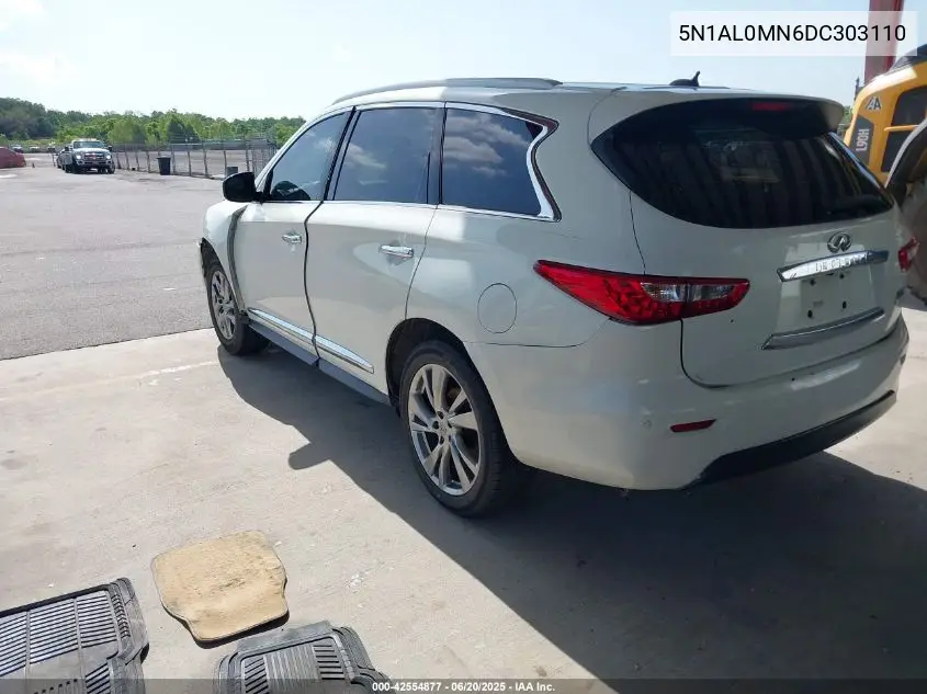 2013 Infiniti Jx35 VIN: 5N1AL0MN6DC303110 Lot: 42554877