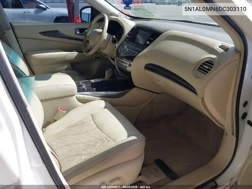 2013 Infiniti Jx35 VIN: 5N1AL0MN6DC303110 Lot: 42554877