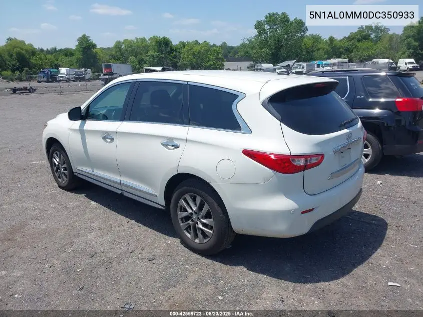 2013 Infiniti Jx35 VIN: 5N1AL0MM0DC350933 Lot: 42559723