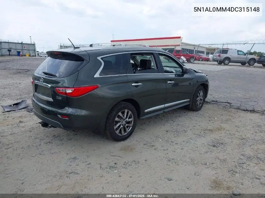 2013 Infiniti Jx35 VIN: 5N1AL0MM4DC315148 Lot: 42643132