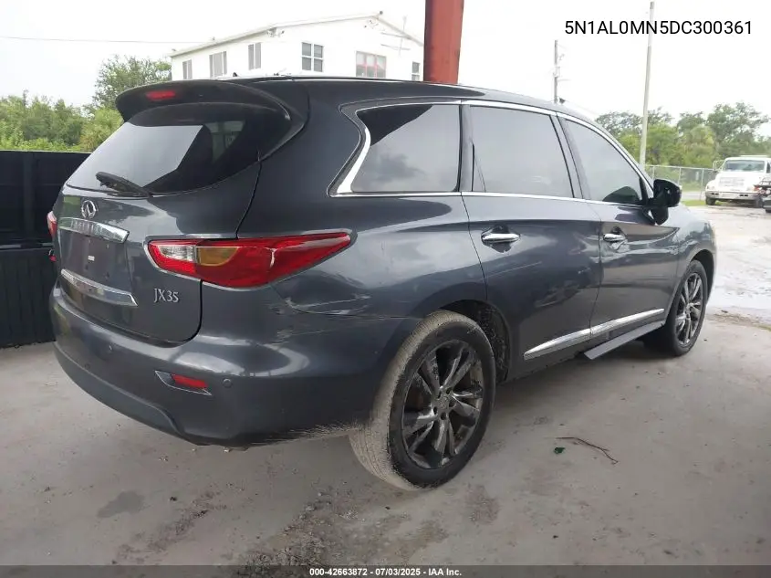 2013 Infiniti Jx35 VIN: 5N1AL0MN5DC300361 Lot: 42663872