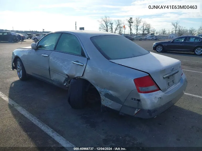 2003 Infiniti M45 Sport VIN: 0JNKAY41E63M00463 Lot: 40966737