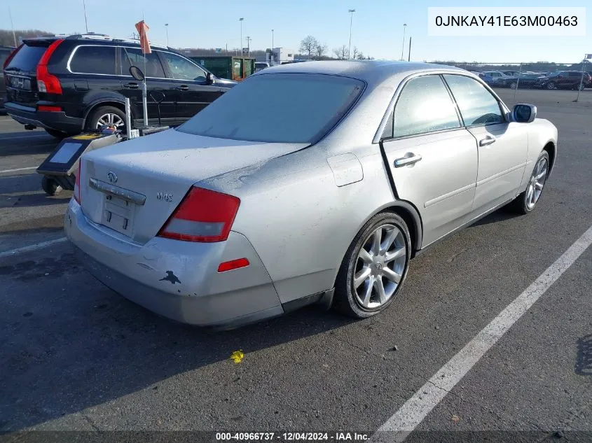 2003 Infiniti M45 Sport VIN: 0JNKAY41E63M00463 Lot: 40966737