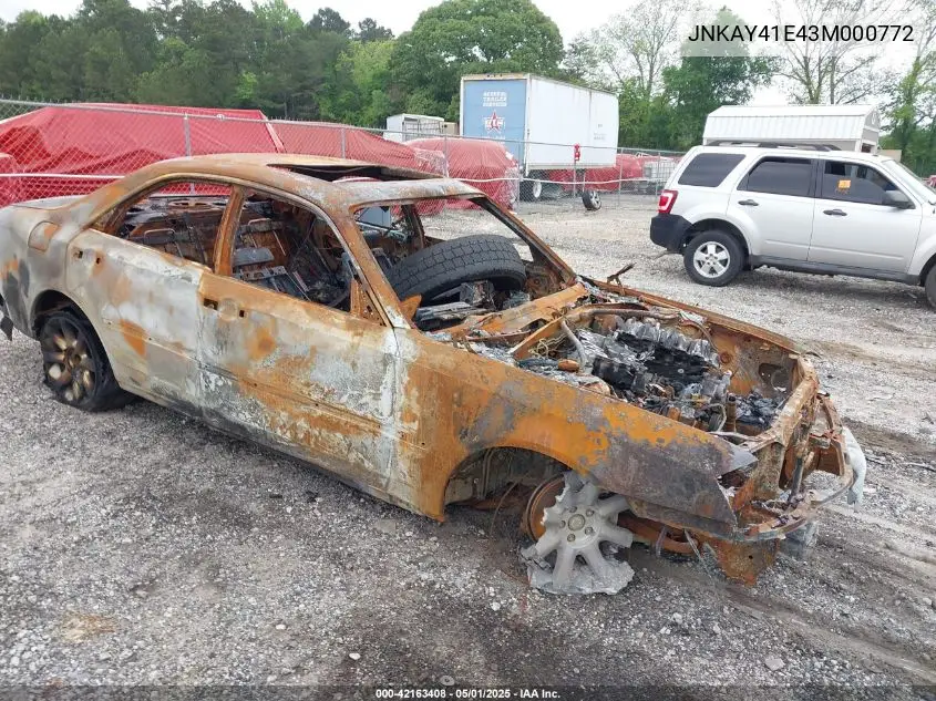 2003 Infiniti M45 Sport VIN: JNKAY41E43M000772 Lot: 41781174