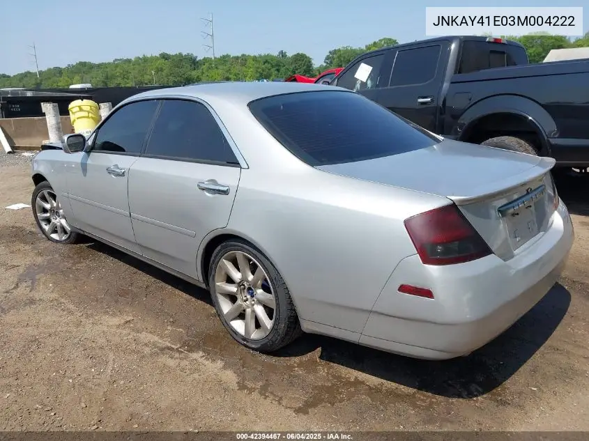 2003 Infiniti M45 Sport VIN: JNKAY41E03M004222 Lot: 42394467