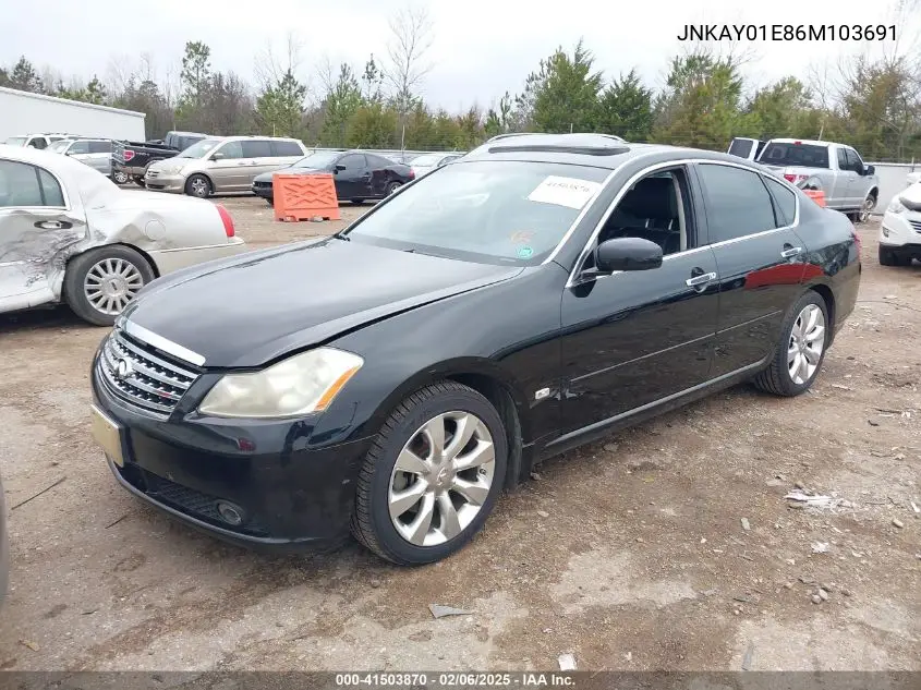 2006 Infiniti M35 VIN: JNKAY01E86M103691 Lot: 41503870