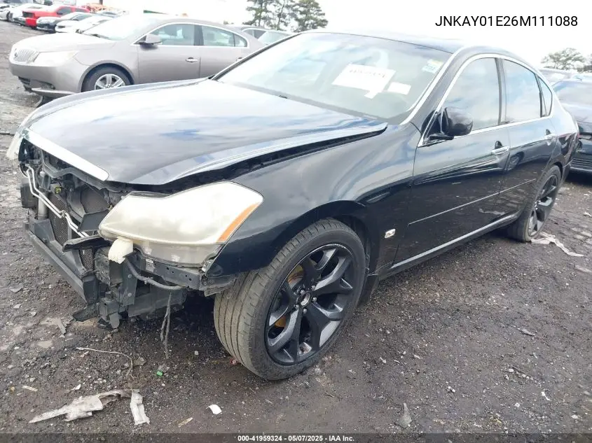 2006 Infiniti M35 VIN: JNKAY01E26M111088 Lot: 41959324