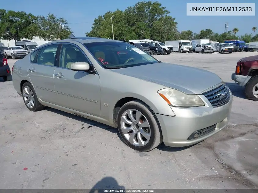 2006 Infiniti M35 VIN: JNKAY01E26M112533 Lot: 42195740