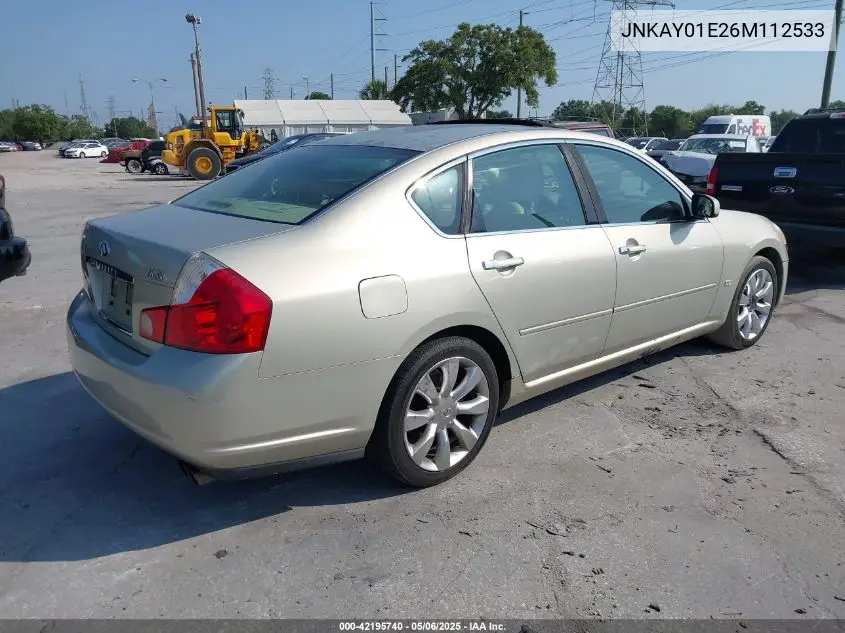 2006 Infiniti M35 VIN: JNKAY01E26M112533 Lot: 42195740