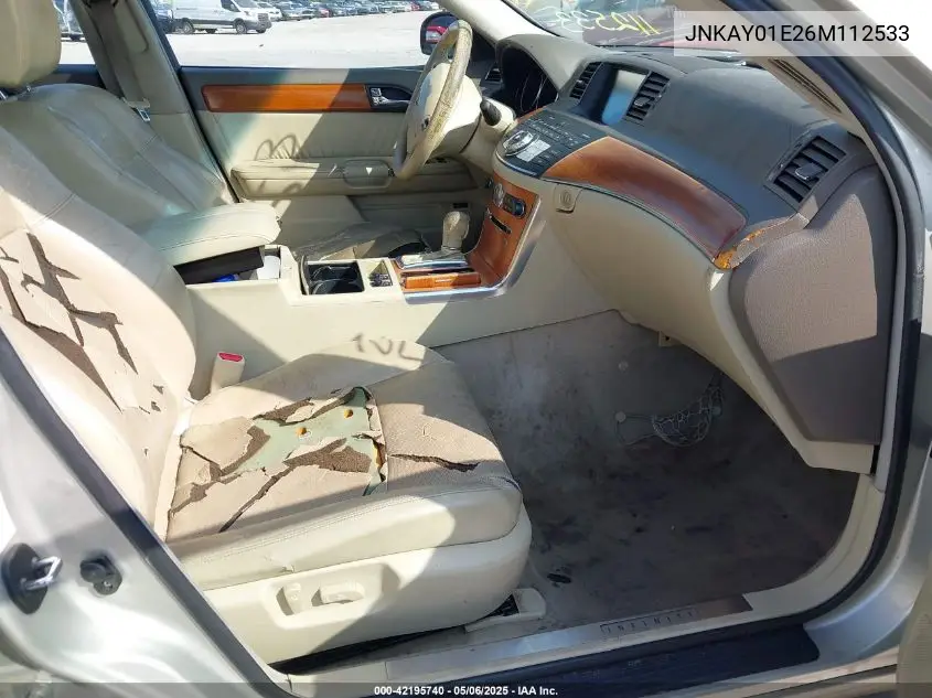 2006 Infiniti M35 VIN: JNKAY01E26M112533 Lot: 42195740