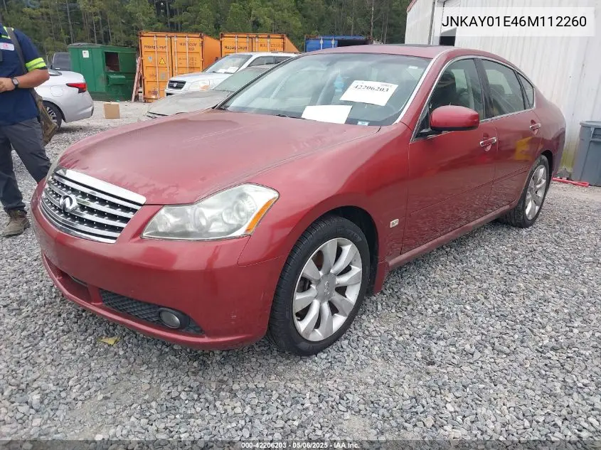 2006 Infiniti M35 VIN: JNKAY01E46M112260 Lot: 42206203