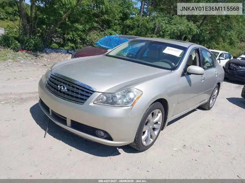 2006 Infiniti M35 VIN: JNKAY01E36M115568 Lot: 42212427