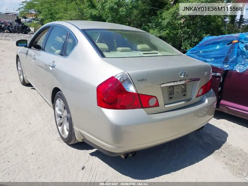 2006 Infiniti M35 VIN: JNKAY01E36M115568 Lot: 42212427