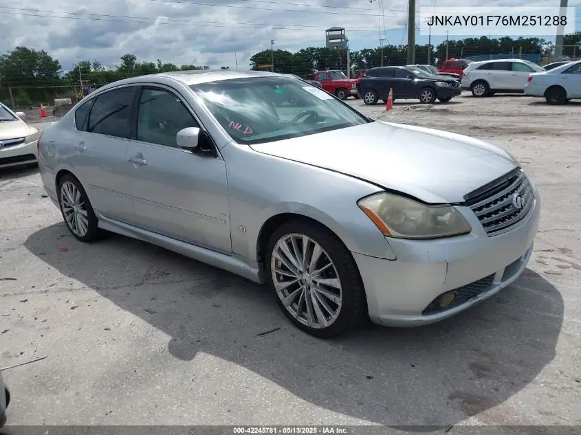 2006 Infiniti M35 VIN: JNKAY01F76M251288 Lot: 42245781