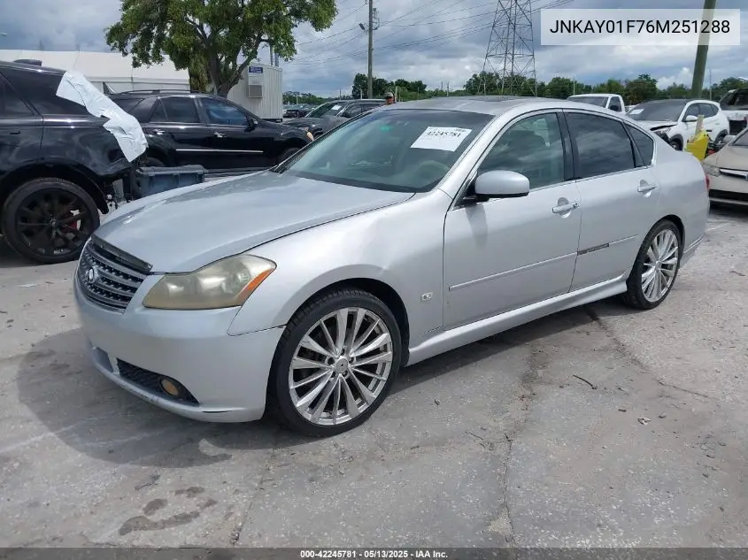 2006 Infiniti M35 VIN: JNKAY01F76M251288 Lot: 42245781