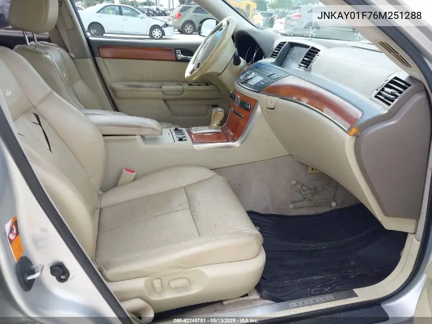 2006 Infiniti M35 VIN: JNKAY01F76M251288 Lot: 42245781
