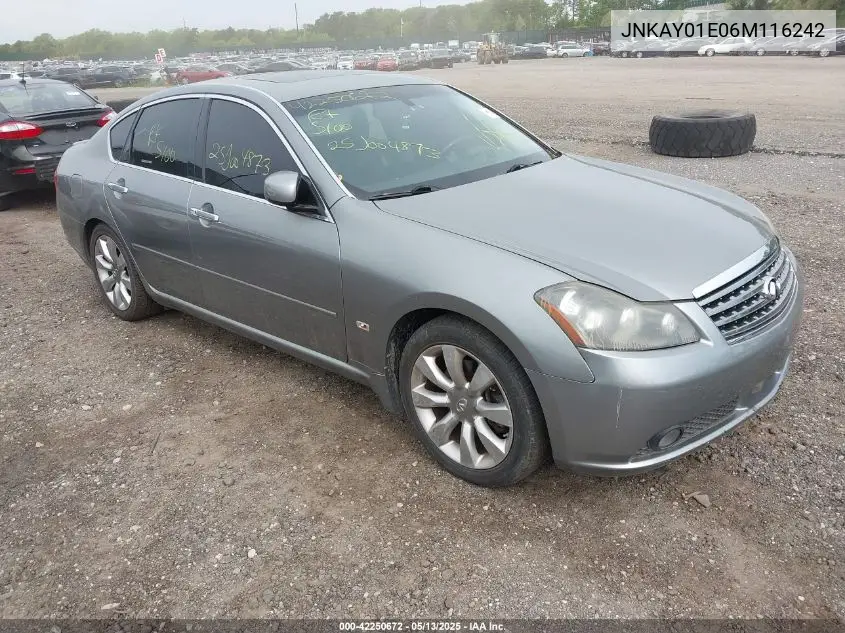 2006 Infiniti M35 Sport VIN: JNKAY01E06M116242 Lot: 42250672