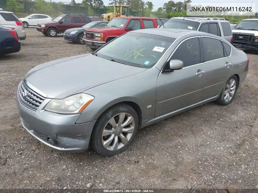 2006 Infiniti M35 Sport VIN: JNKAY01E06M116242 Lot: 42250672