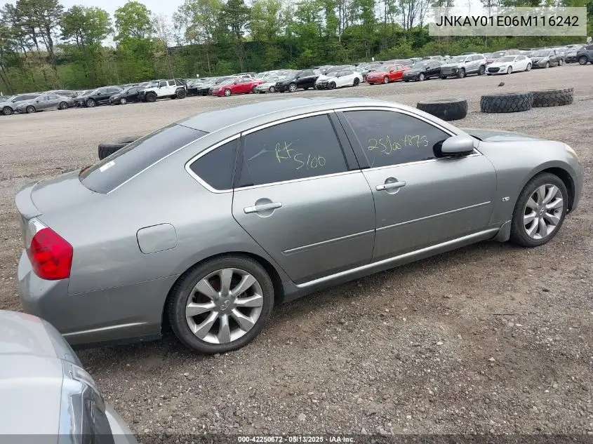 2006 Infiniti M35 Sport VIN: JNKAY01E06M116242 Lot: 42250672