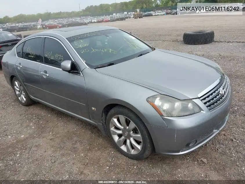 2006 Infiniti M35 Sport VIN: JNKAY01E06M116242 Lot: 42250672