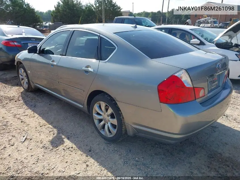 2006 Infiniti M35 VIN: JNKAY01F86M261098 Lot: 42515476