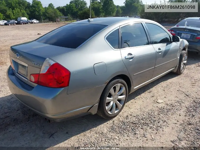 2006 Infiniti M35 VIN: JNKAY01F86M261098 Lot: 42515476