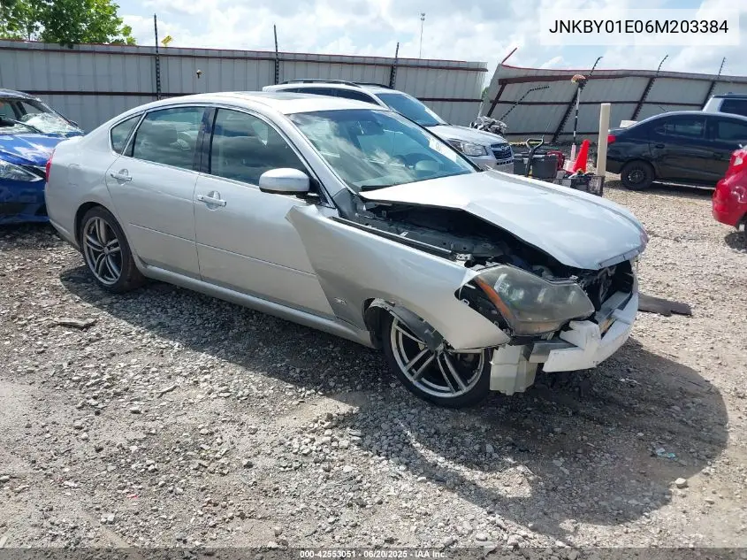 2006 Infiniti M45 Sport VIN: JNKBY01E06M203384 Lot: 42553051