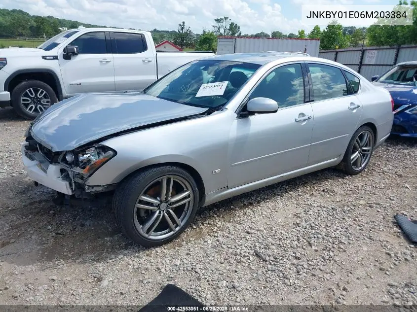 2006 Infiniti M45 Sport VIN: JNKBY01E06M203384 Lot: 42553051