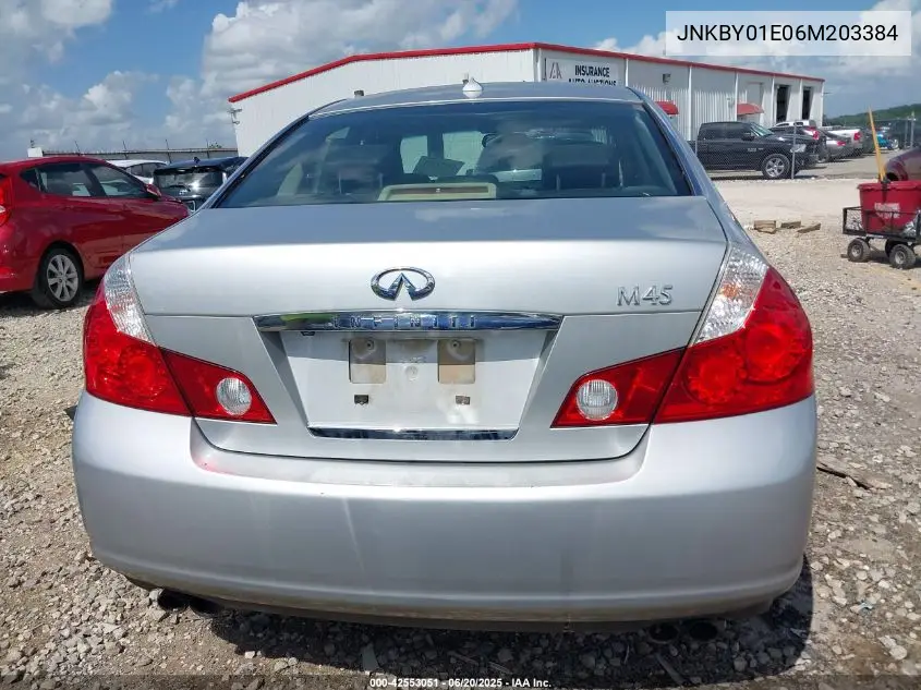 2006 Infiniti M45 Sport VIN: JNKBY01E06M203384 Lot: 42553051