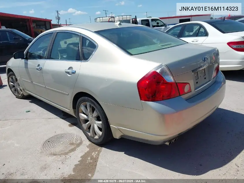 2006 Infiniti M35 Sport VIN: JNKAY01E16M114323 Lot: 42619375