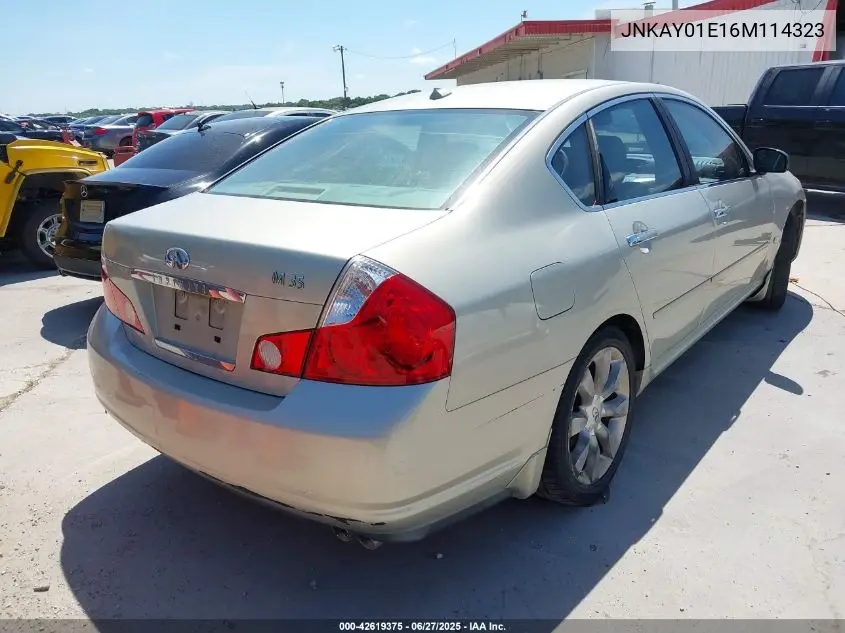 2006 Infiniti M35 Sport VIN: JNKAY01E16M114323 Lot: 42619375