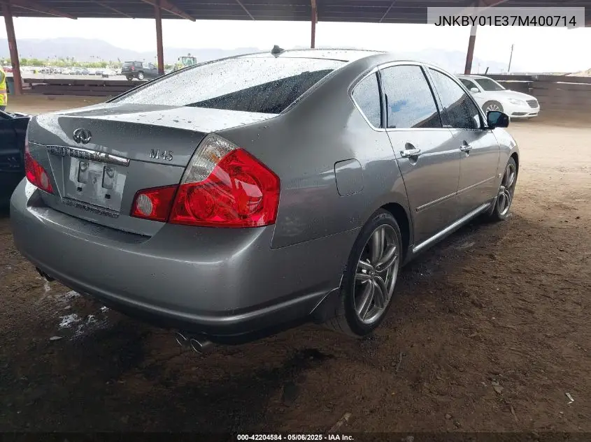 2007 Infiniti M45 Sport VIN: JNKBY01E37M400714 Lot: 42204584