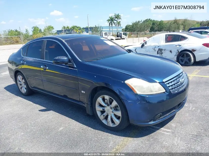 2007 Infiniti M35 VIN: JNKAY01E07M308794 Lot: 42210179