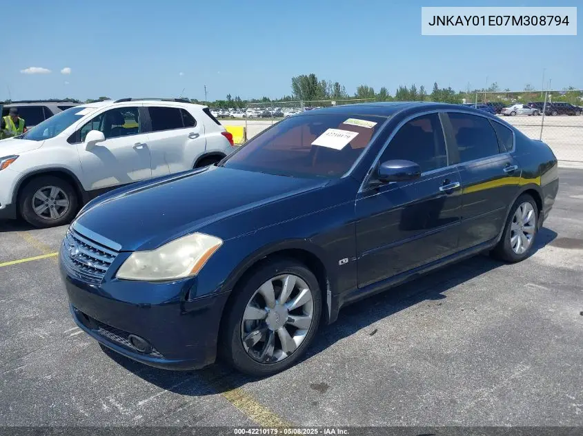 2007 Infiniti M35 VIN: JNKAY01E07M308794 Lot: 42210179