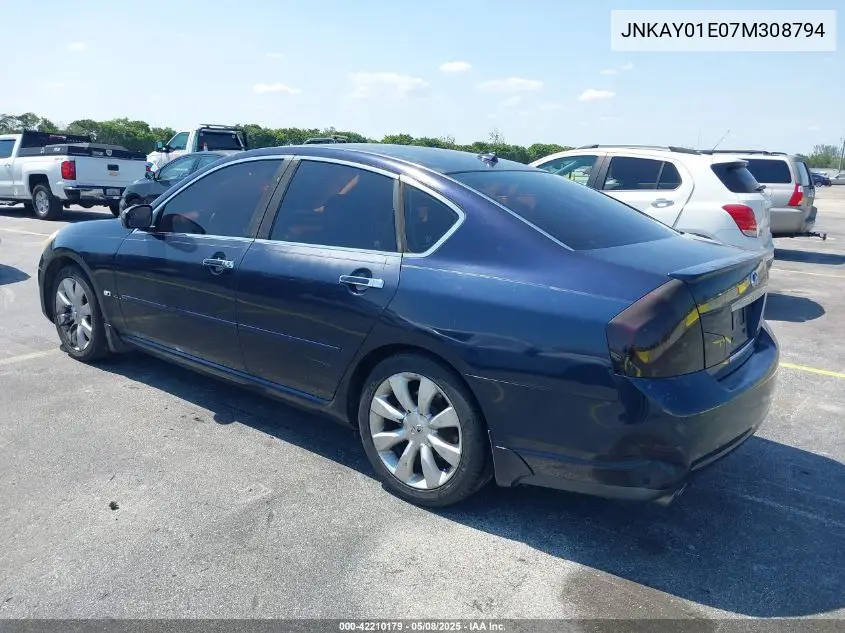 2007 Infiniti M35 VIN: JNKAY01E07M308794 Lot: 42210179