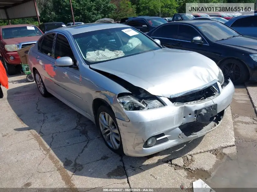 2008 Infiniti M35X VIN: JNKAY01F38M655160 Lot: 42188437