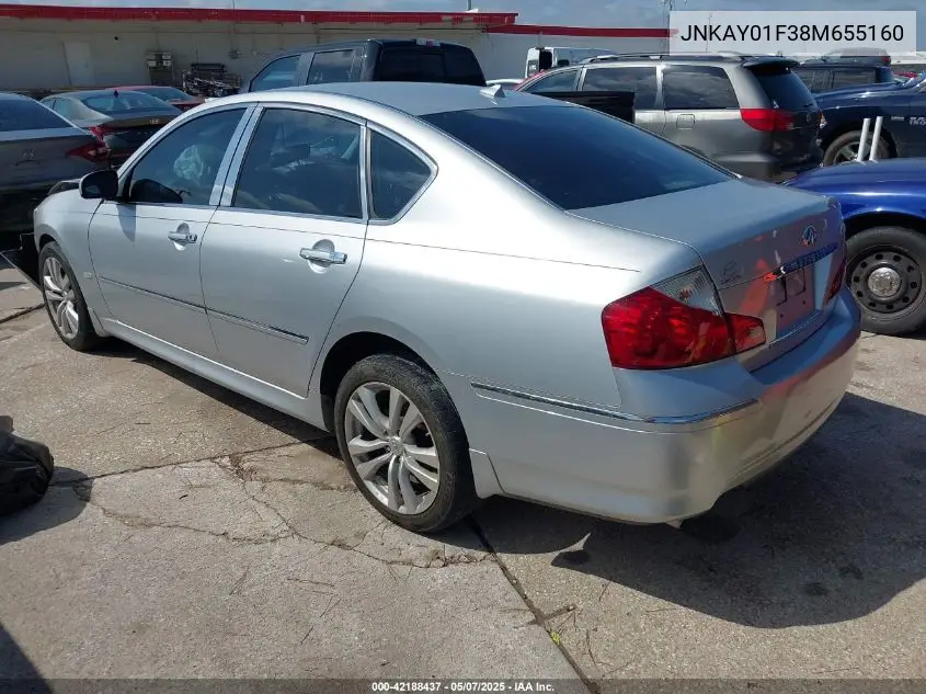 2008 Infiniti M35X VIN: JNKAY01F38M655160 Lot: 42188437