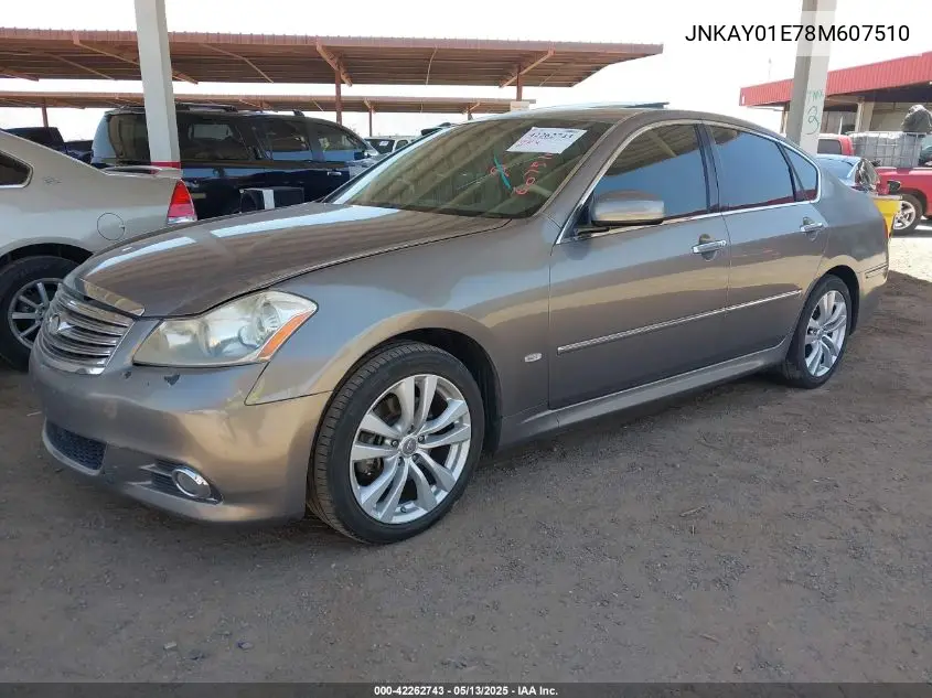 2008 Infiniti M35 VIN: JNKAY01E78M607510 Lot: 42262743