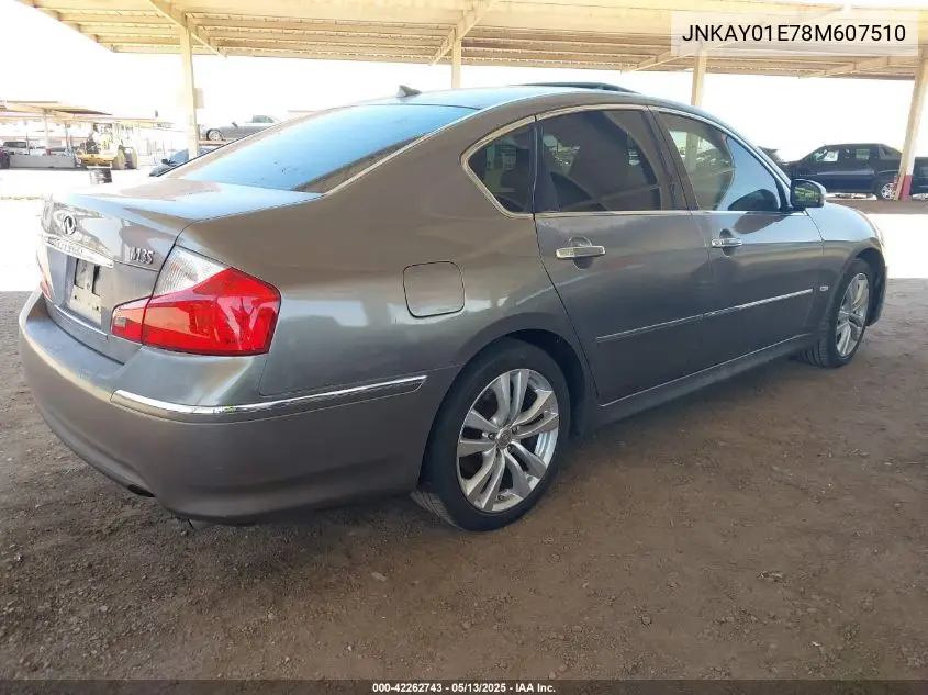 2008 Infiniti M35 VIN: JNKAY01E78M607510 Lot: 42262743