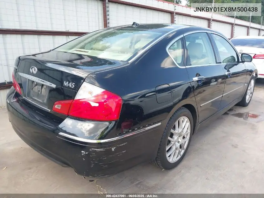 2008 Infiniti M45 VIN: JNKBY01EX8M500438 Lot: 42437061